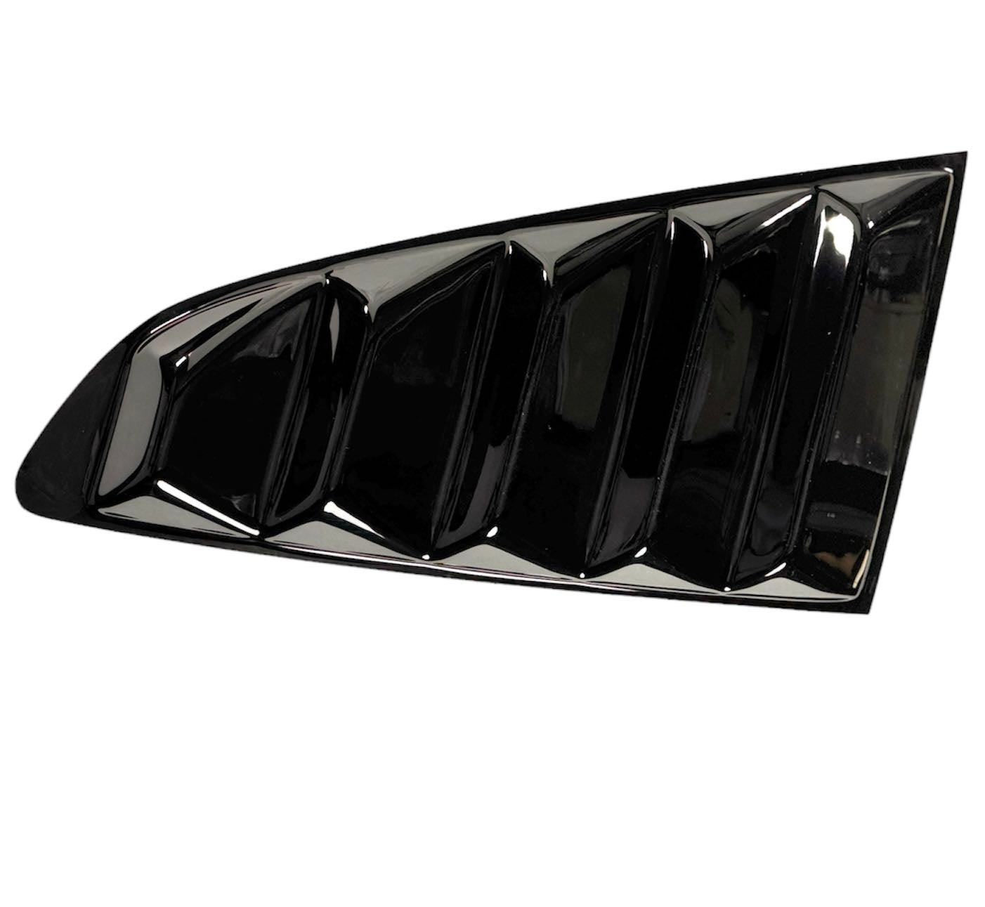 Quarter Window Louvers for Mustang 2015-2023 Fastback(Gloss Black) by Tint My Light