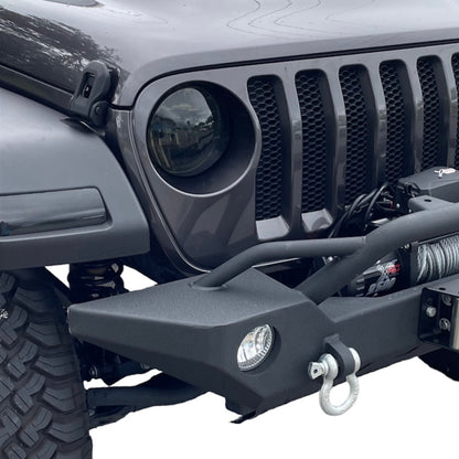 Smoked Headlight Lamp Covers for 2018-2024 Jeep Wrangler JL/ 2020-2024 Jeep Gladiator JT by Tint My Light